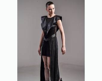 Black Ice Dress avantgarde Fashion-unique Dress-women Black