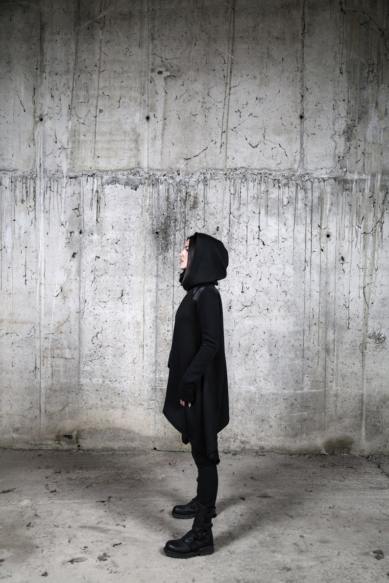 Niea Jacket avantgarde-futuristic fashion-street high fashion-cyberpunk-dystopian-unique women jacket-dark fashion-post apocalyptic image 6