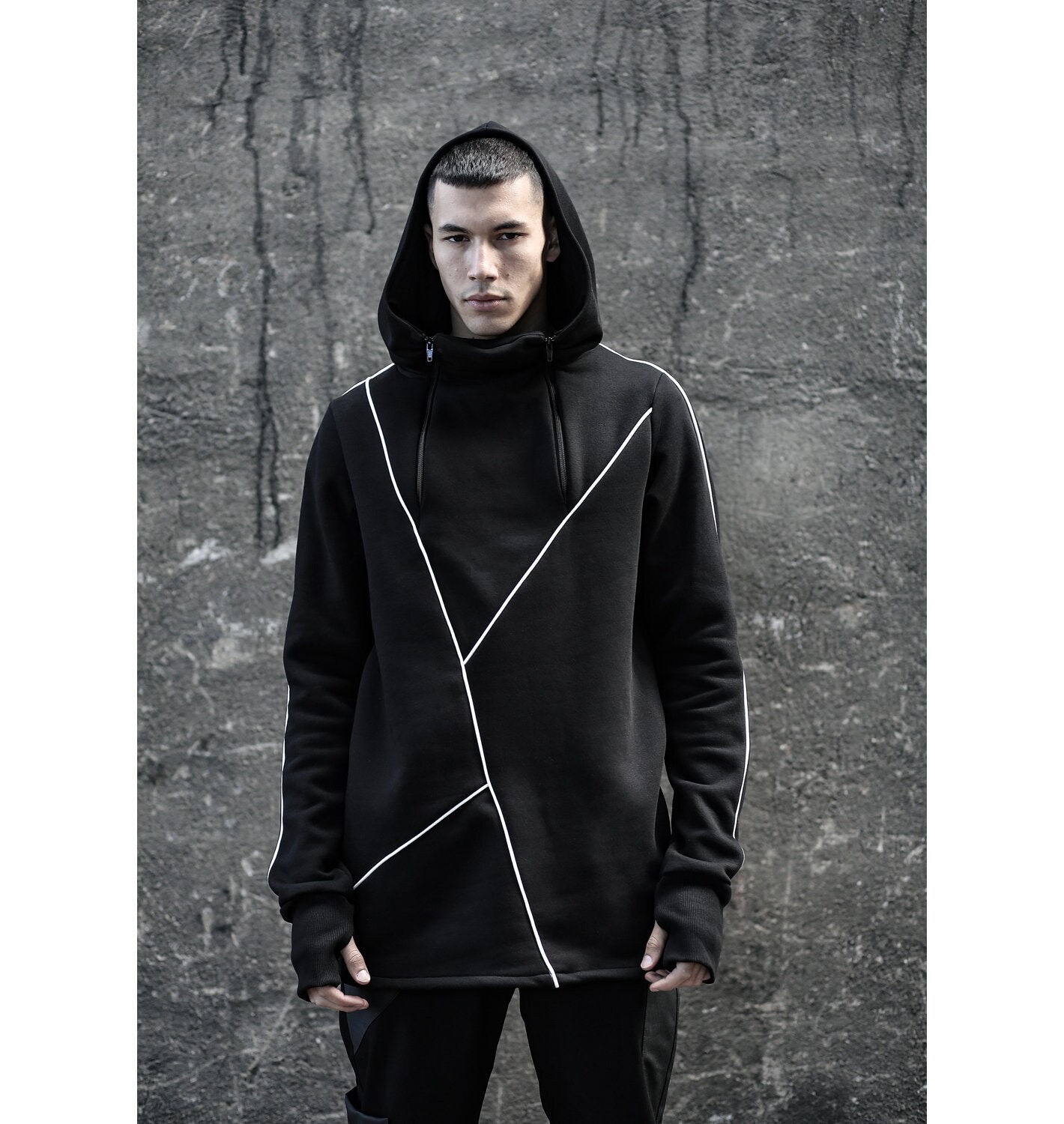 Requiem Hoodie (black Men Hoodie-men Black Clothing-street