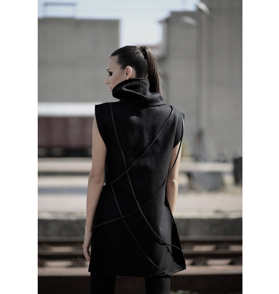 Peyton Tunic moda mujer ropa alternativa poncho negro nico moda