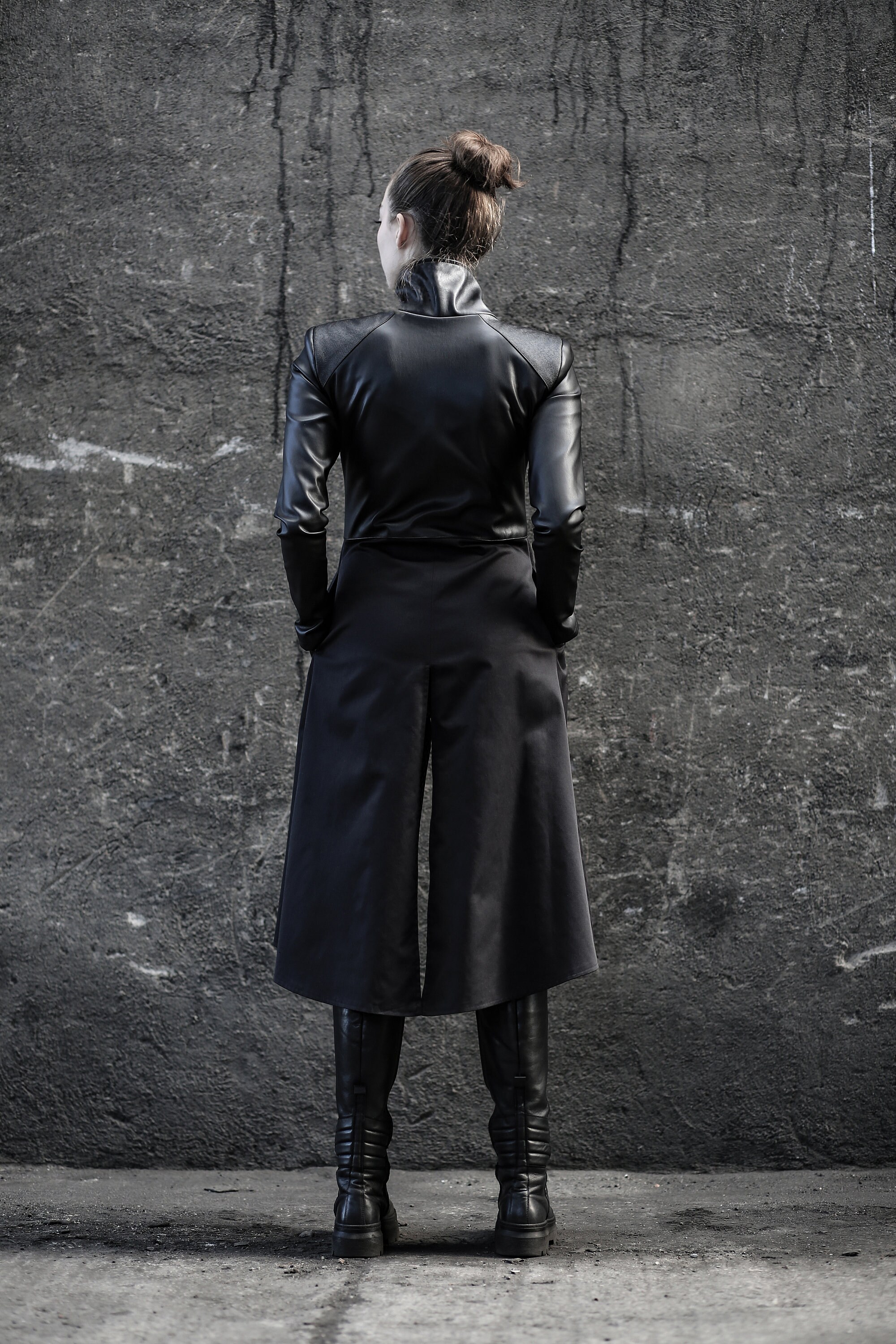 Aurora Jacket faux Leather Jacket avantgarde Fashion futuristic