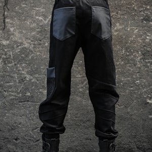 Combat Pants women cargo pants-black pants-avantgarde-street high fashion-women street wear-unique women clothing-cyberpunk-dystopian image 2