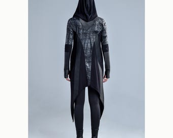 Zen Cardigan  (unique women fashion-futuristic fashion-cyberpunk-street fashion-avantgarde-dystopian-burning man-festival fashion)