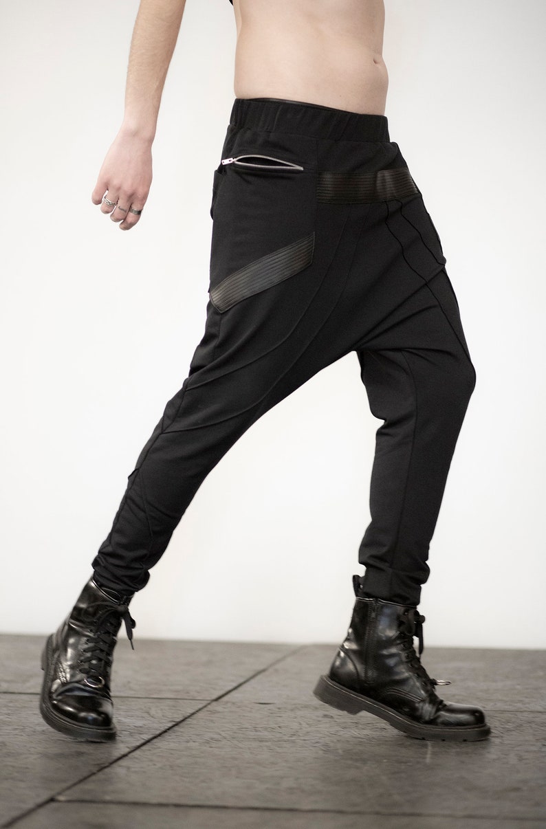 Die Illusion Pants men pants-men clothing-black pants-black clothing-alternative clothing-street fashion-apocalyptic clothing-loose pants