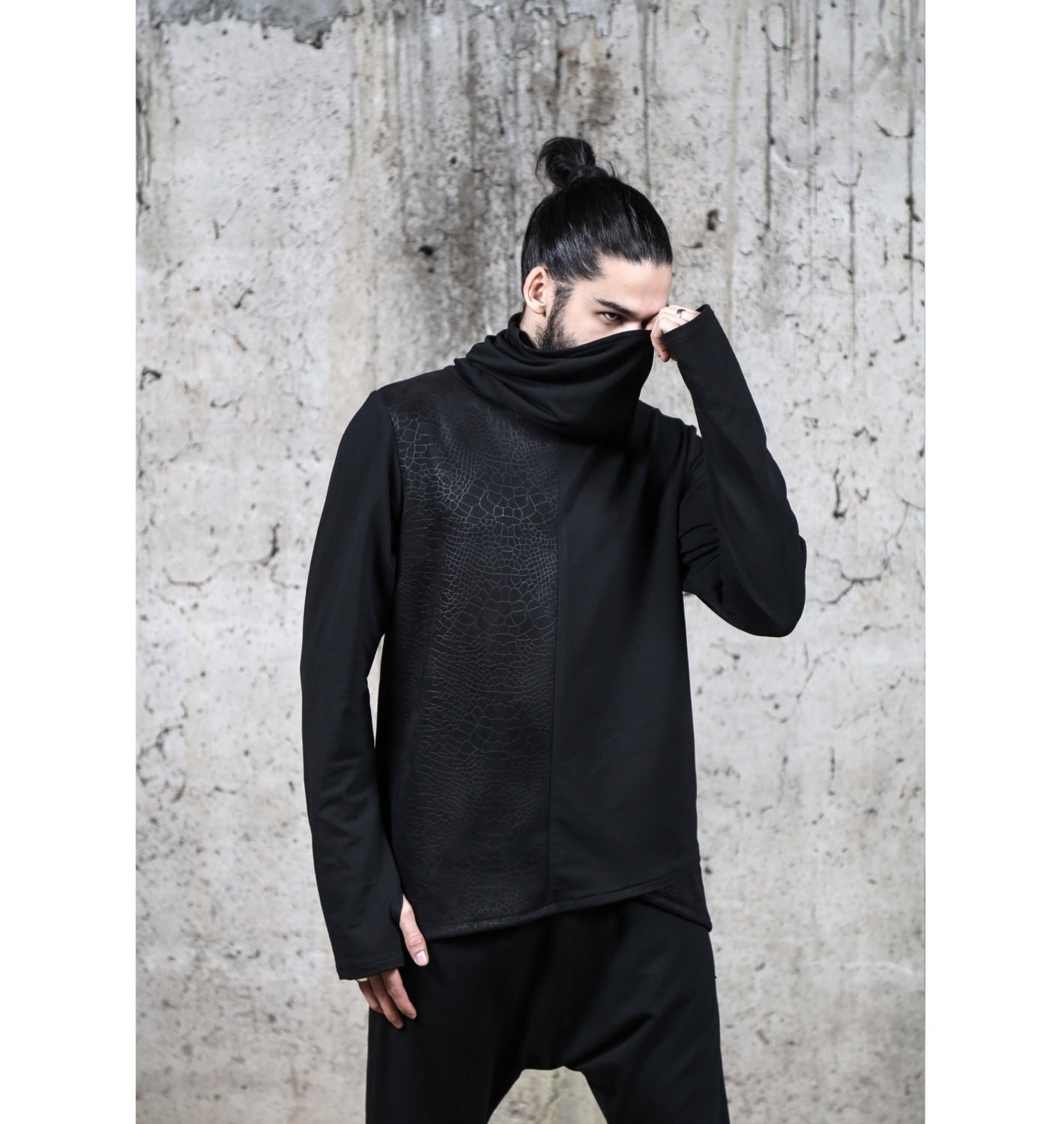Serrakin Blouse (futuristic Fashion-cyberpunk-high Collar