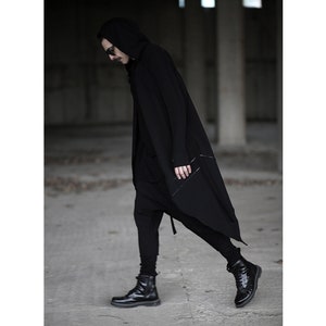 Berlin Beauty Cardigan (men clothing-men cardigan-black long cardigan-street fashion-avangarde-apocalyptic-alternative clothing-unique)