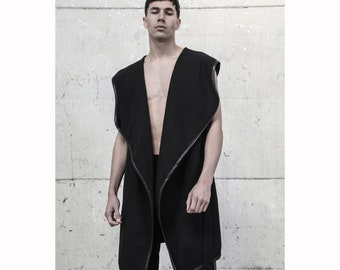 Voyage Jacket (avantgarde-street men fashion-men black clothing-unique men fashion-dystopian-cyberpunk-futuristic fashion-men black jacket)