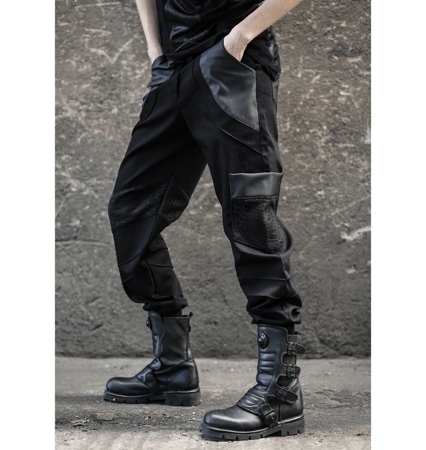 Black Skinny Cargo Pants | Men's Streetwear | Monocloth – Monocloth