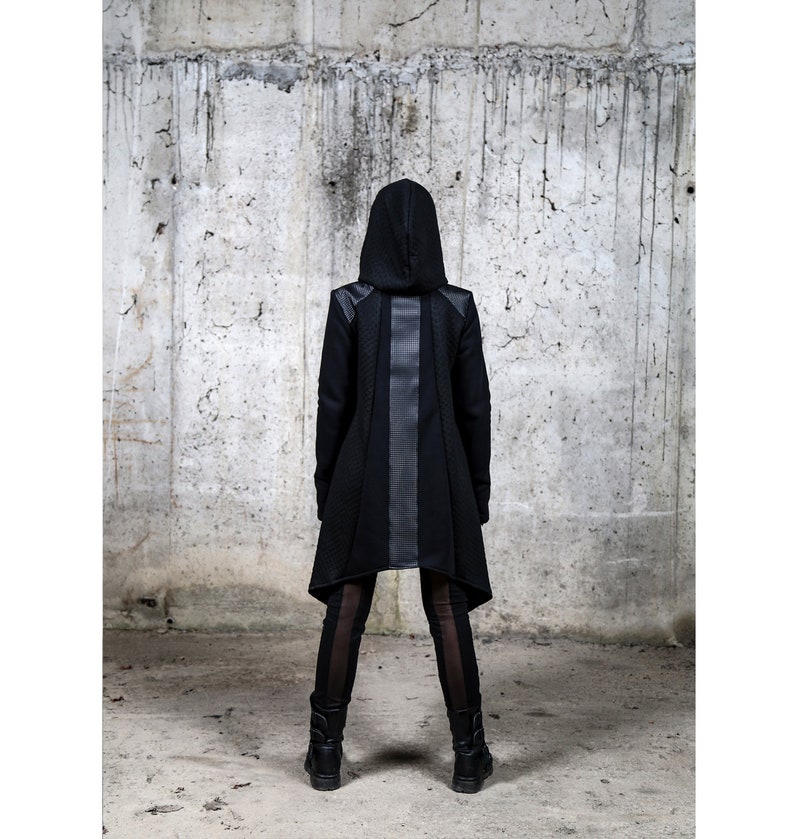 Niea Jacket avantgarde-futuristic fashion-street high fashion-cyberpunk-dystopian-unique women jacket-dark fashion-post apocalyptic image 1