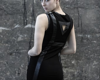 Dark Crash Dress avantgarde Fashion-unique Dress-women Black