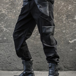 Combat Pants women cargo pants-black pants-avantgarde-street high fashion-women street wear-unique women clothing-cyberpunk-dystopian image 7