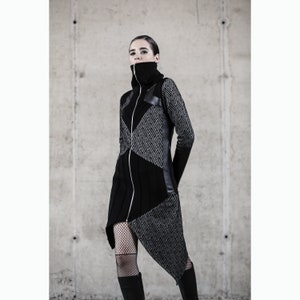 Sky Mine Jacket (asymmetric jacket-women coat-unique fashion-avantgarde clothing-futuristic fashion-street high fashion-unique jacket)