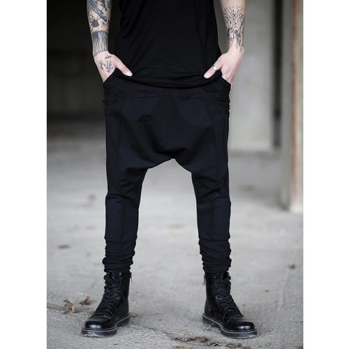 Airod Pants (men pants-men clothing-black pants-black clothing-alternative clothing-street fashion-apocalyptic clothing-loose pants)