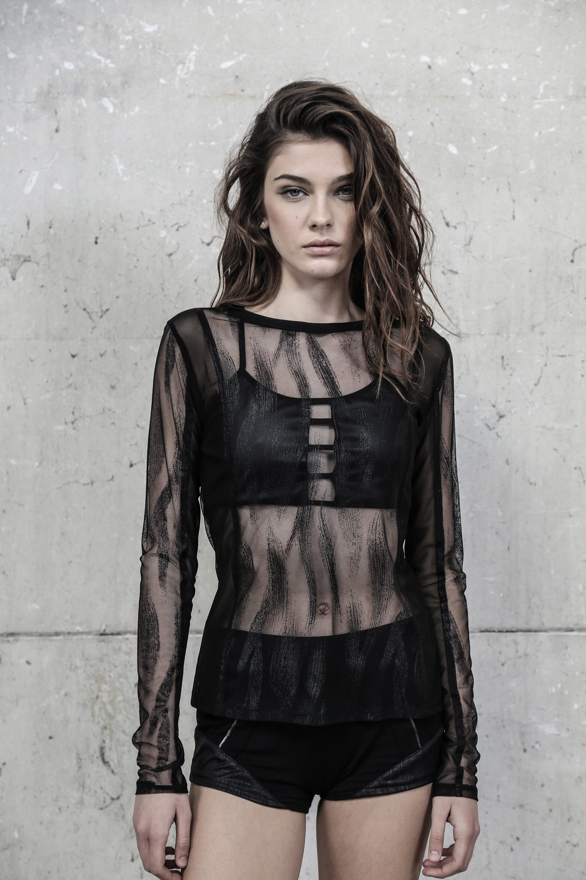 トップス LITMUS skin tops Shapewear CloudSense Long Sleeve V-Neck Sculpting Bodysuit