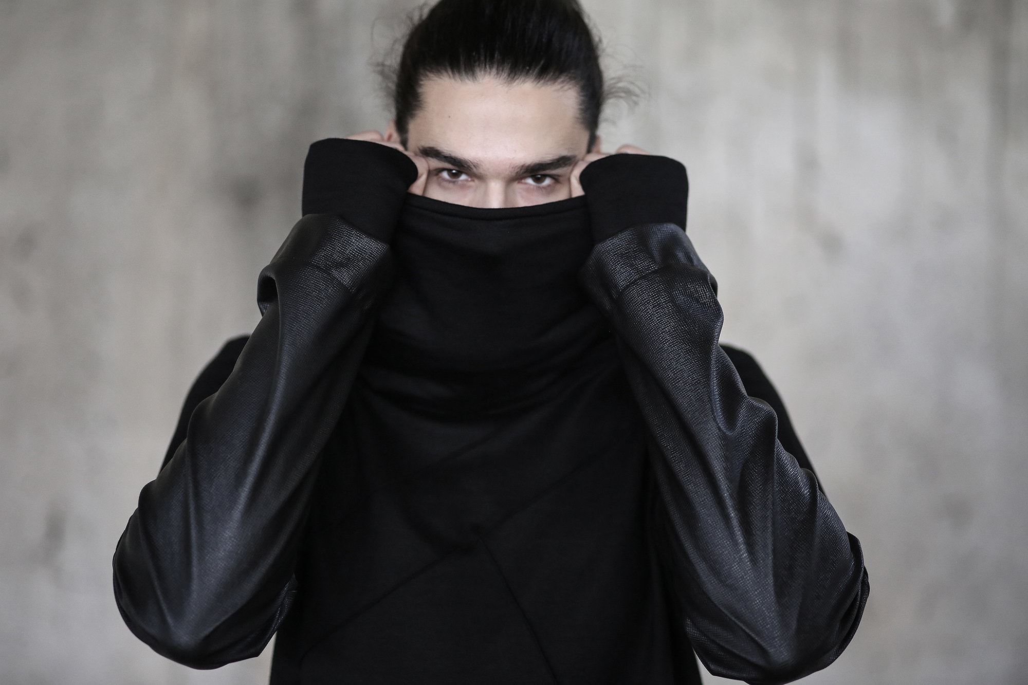 Chemisier Skedar mode futuriste-cyberpunk-chemisier pour hommes à col  montant-avant-garde-dystopique-noir vêtements pour hommes-mode unique pour  hommes-style street -  France
