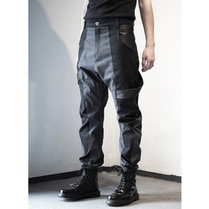 Vapour Pants (men pants-cyberpunk-alternative men clothing-men street fashion-avantgarde clothing-futuristic clothing-unique-dark fashion)