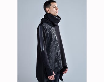 Echo Futuristic Poncho - Asymmetrisk Herrtunika