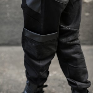 Combat Pants women cargo pants-black pants-avantgarde-street high fashion-women street wear-unique women clothing-cyberpunk-dystopian image 8