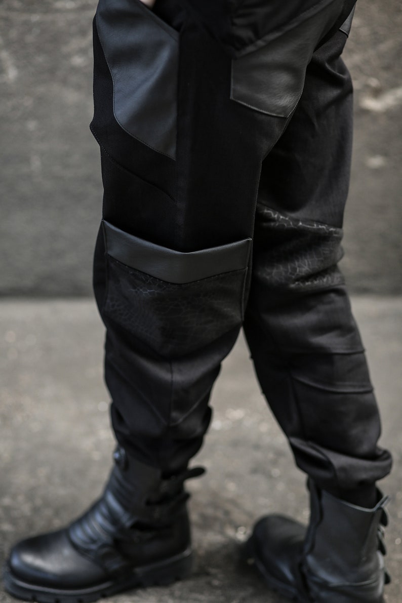 Combat Pants women cargo pants-black pants-avantgarde-street high fashion-women street wear-unique women clothing-cyberpunk-dystopian image 8