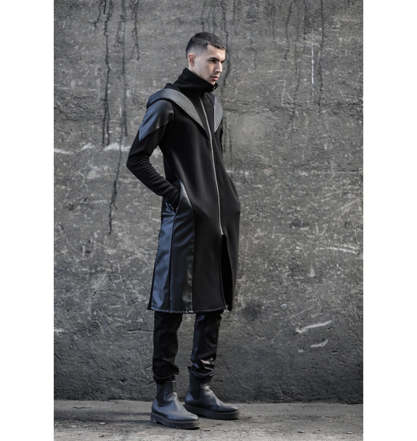 Black Mamba Jacket (avantgarde-street Men Fashion-black Men