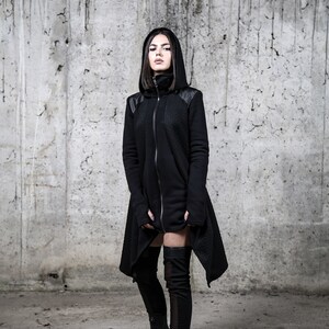 Niea Jacket avantgarde-futuristic fashion-street high fashion-cyberpunk-dystopian-unique women jacket-dark fashion-post apocalyptic image 2