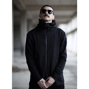 Purge Hoodie (men hoodie-black hoodie-men clothing-alternative clothing-apocalyptic clothing-street fashion-postapocalyptic-black clothing)