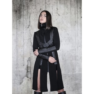 Anodite Jacket (avantgarde-futuristic fashion-street high fashion-cyberpunk-dystopian-unique women jacket-dark fashion-post apocalyptic)