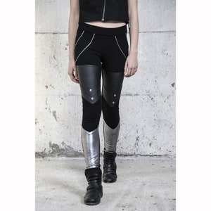 Segment Leggings (unique leggings-avantgarde-cyberpunk-street high fashion-unique women clothing-black clothing-futuristic-dystopian)