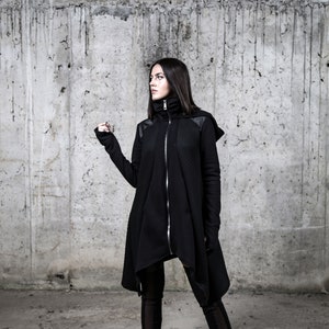 Niea Jacket avantgarde-futuristic fashion-street high fashion-cyberpunk-dystopian-unique women jacket-dark fashion-post apocalyptic image 5