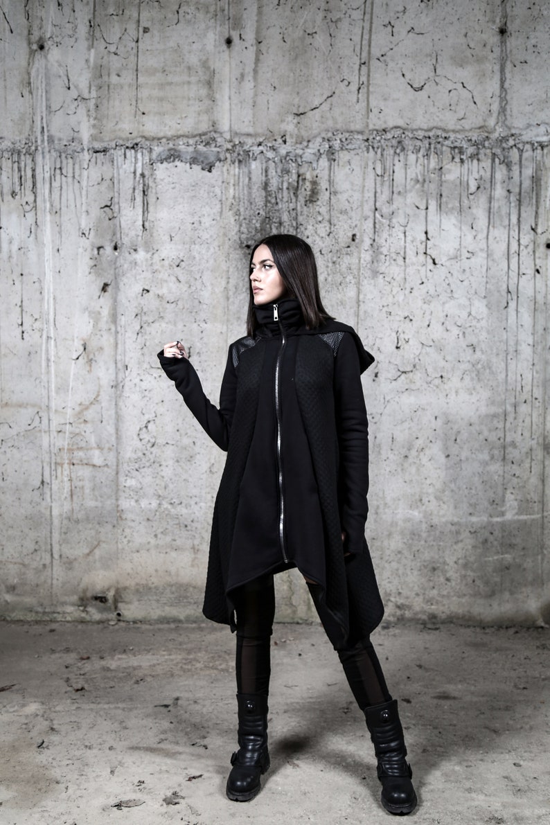 Niea Jacket avantgarde-futuristic fashion-street high fashion-cyberpunk-dystopian-unique women jacket-dark fashion-post apocalyptic image 5