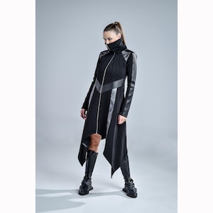 Adara Jacket (asymmetric jacket-women coat-unique fashion-avantgarde clothing-futuristic fashion-street high fashion-unique jacket)