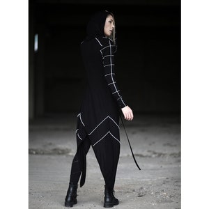 Robotek Cardigan (black cardigan-women clothing-cyber clothing-cyberpunk-alternative-festival fashion-burningman clothing-apocalyptic)