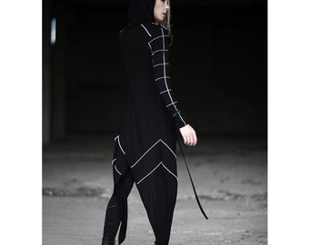 Robotek Cardigan (black cardigan-women clothing-cyber clothing-cyberpunk-alternative-festival fashion-burningman clothing-apocalyptic)