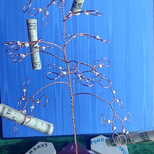 Large Money Tree- fundraising, tips, showers, or personal gifting. Great for bartenders, musicians, coffee shops, salons. Beats money jar!