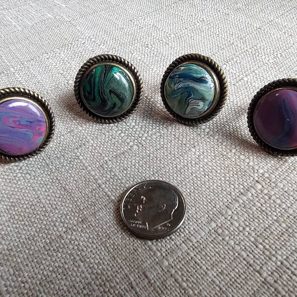 Fun Polymer Clay Rings, bargain rings, faux gemstones, bargain jewelry, custom orders, expandable, , malachite, lapis