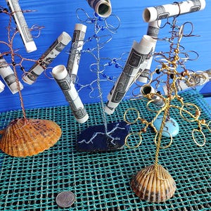 Ausgefallener Geldbaum, dekoratives funktionales Geschenk für schwierigen Empfänger, geldgebender Baum, individuell gestaltetes Geschenk