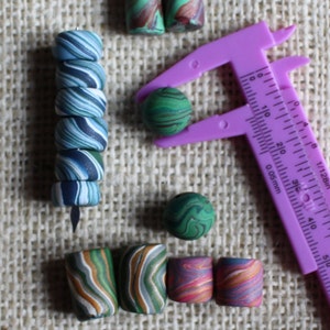 5 Pairs Custom Polymer Clay Beads for DIY Jewelry making, jewelry making supplies, earring supplies, discounted beads, crafting, art project
