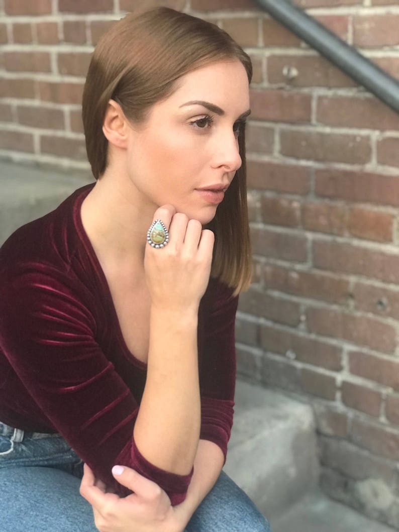 sz 8.5 Kingman Turquoise Picture Perfect Ring