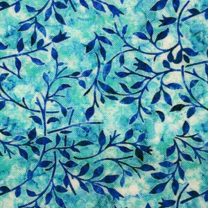 Turquoise Vine fabric, Quilting fabric, cotton fabric, quilting treasures, Mystical,  Price by the Half Metre