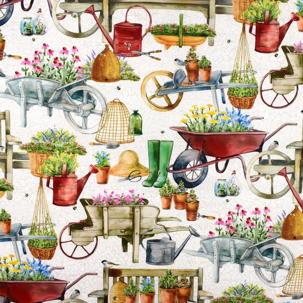 Gardening Fabric Etsy