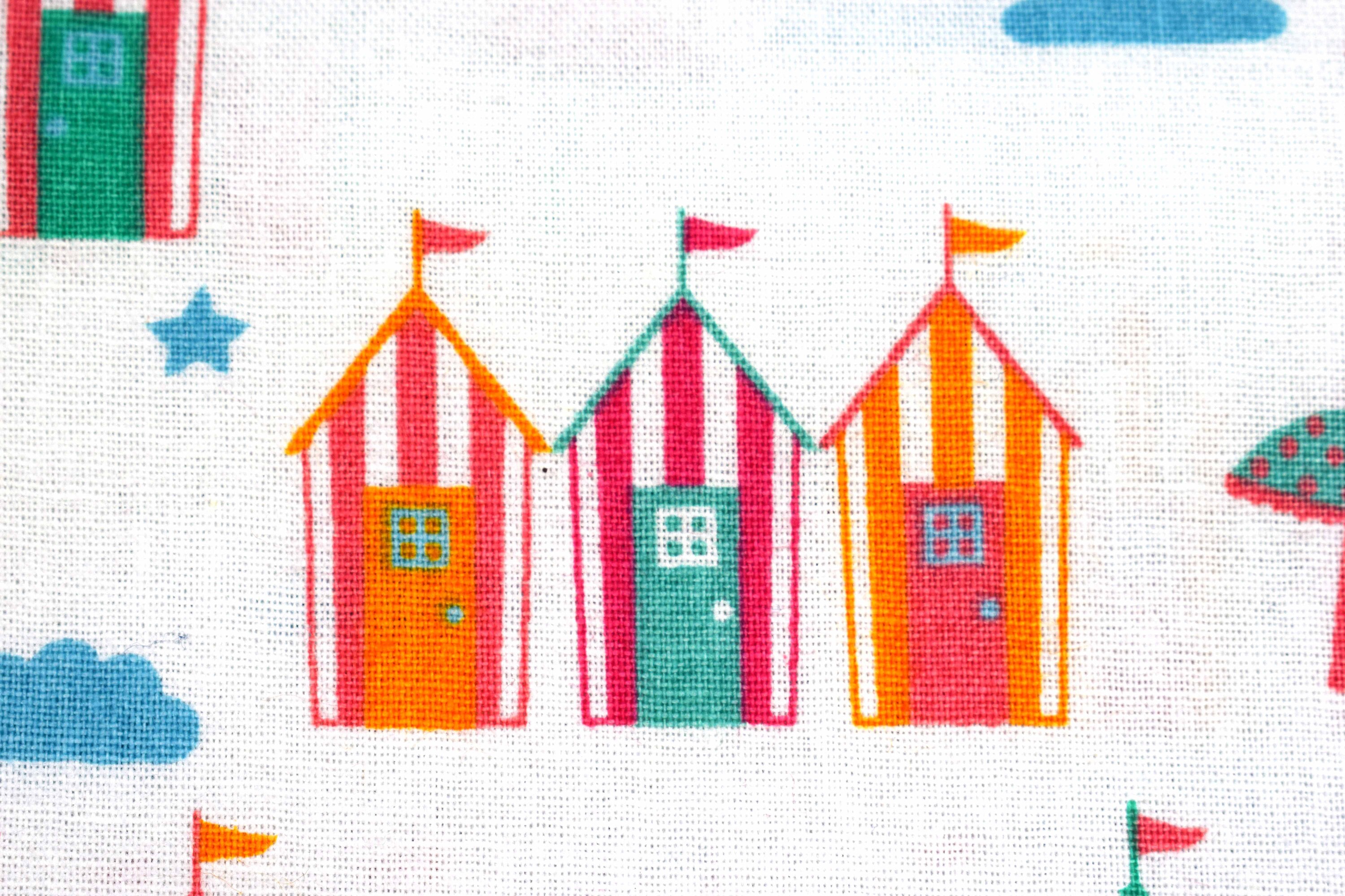 Beach Hut Fabric Quilting Fabric Cotton Fabric Summer Etsy