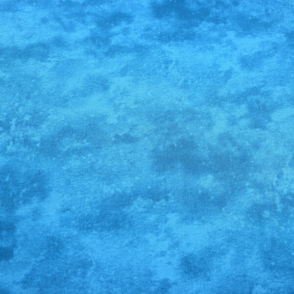 mottled blue fabric, prussian blue fabric, Quilting fabric, cotton fabric, quilt backing fabric, Price by the half Metre