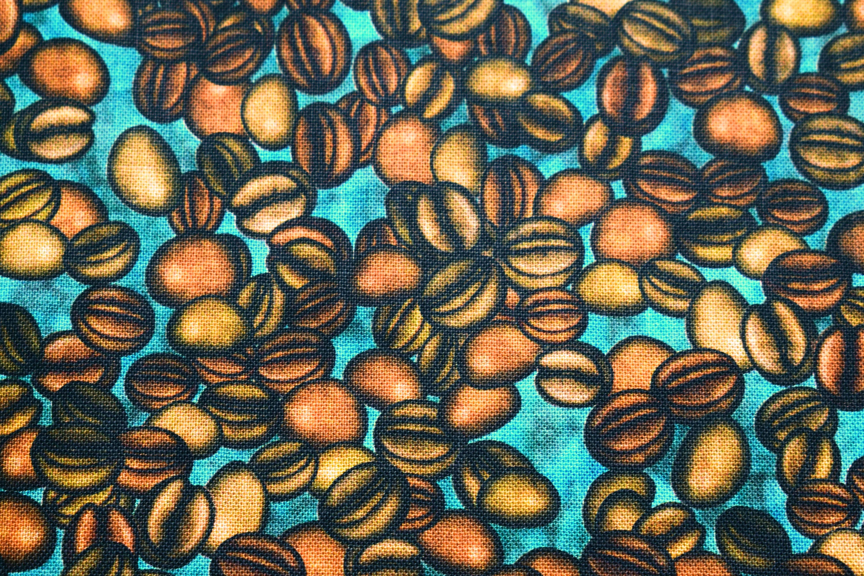 Coffee bean fabric Quilting fabric cotton fabric quilting Etsy