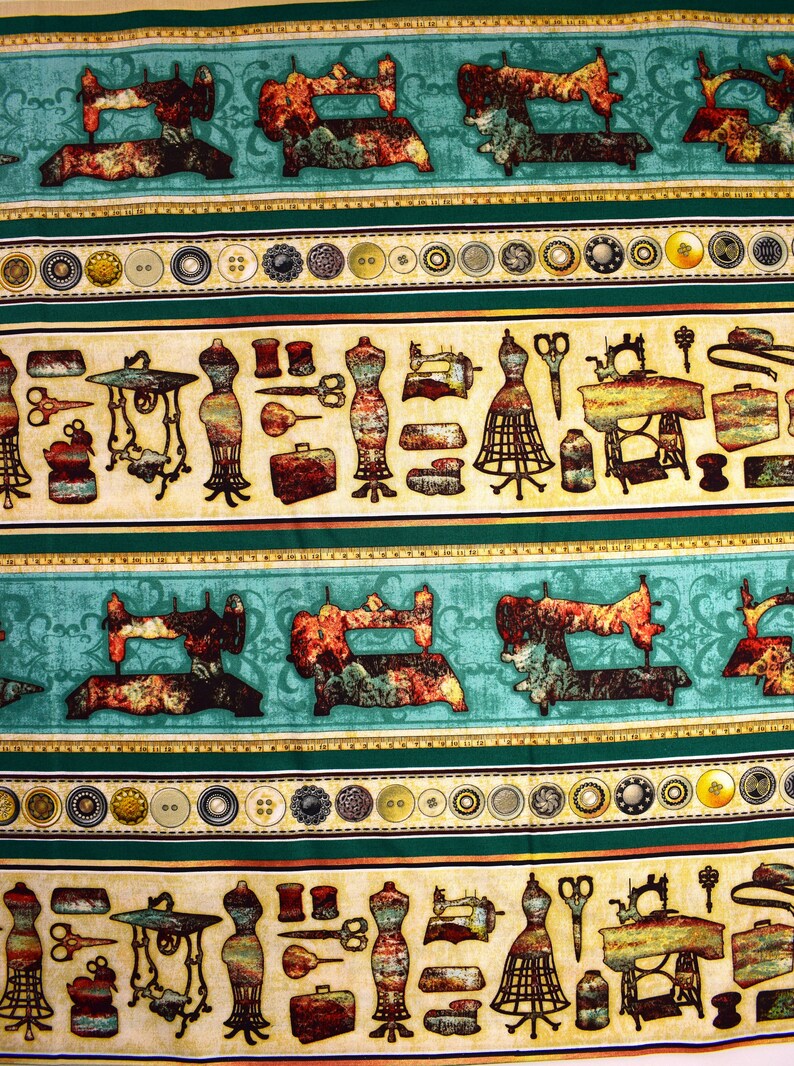 Sewing Motif Fabric Cotton Fabric Quilting Fabric Quilt - Etsy