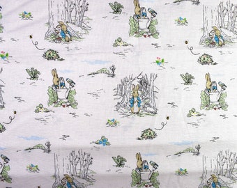 Peter Rabbit fabric, Cotton Quilting Fabric, Beatrix Potter -  Price by the Half Metre