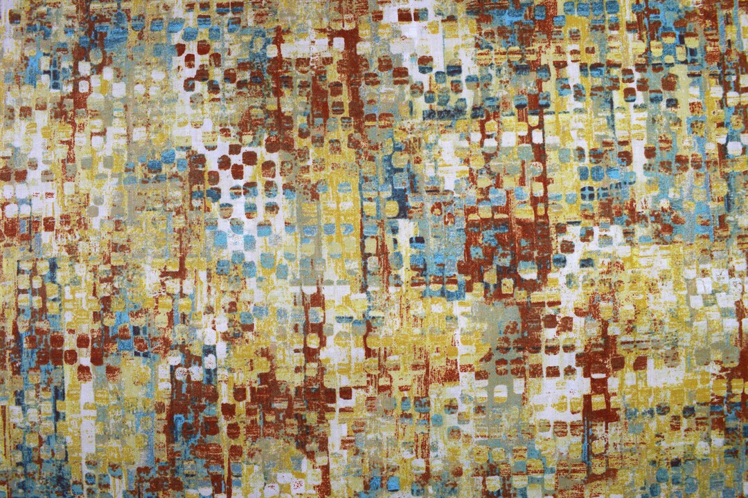 Tan Abstract Fabric , Geometric Quilting Fabric, Cotton Fabric, Urban