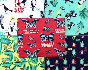 Tropical fat Quarter Bundle,  Natural History Museum, Explore the tropics, quilting fabric fabric