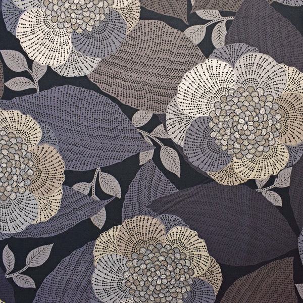 large floral fabric, Sepia Quilting fabric, cotton fabric, Dolce Vita Deborah Edwards -  Price by the Half Metre