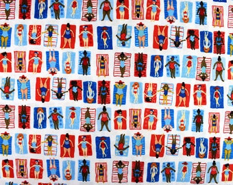 Sunbathing Beauties Cotton Fabric - Quilting Material - Price by Half Metre