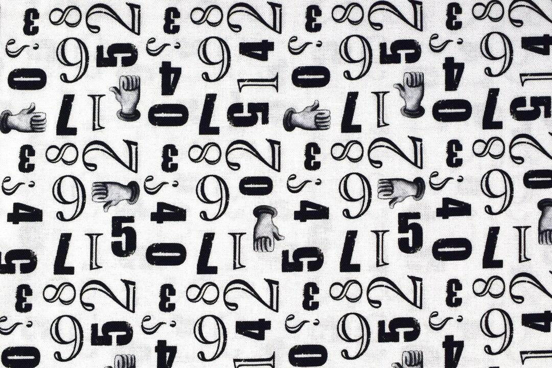 Numbers Fabric, Quilting Fabric, Cotton Fabric, Quilting Treasures ...